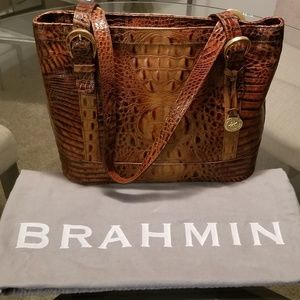 Cognac Brahmin Tote